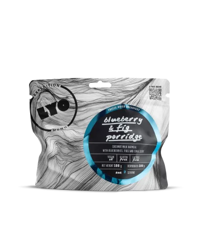 LYO Каша от овес с кокосово мляко, боровинки, смокини и чиа 300g